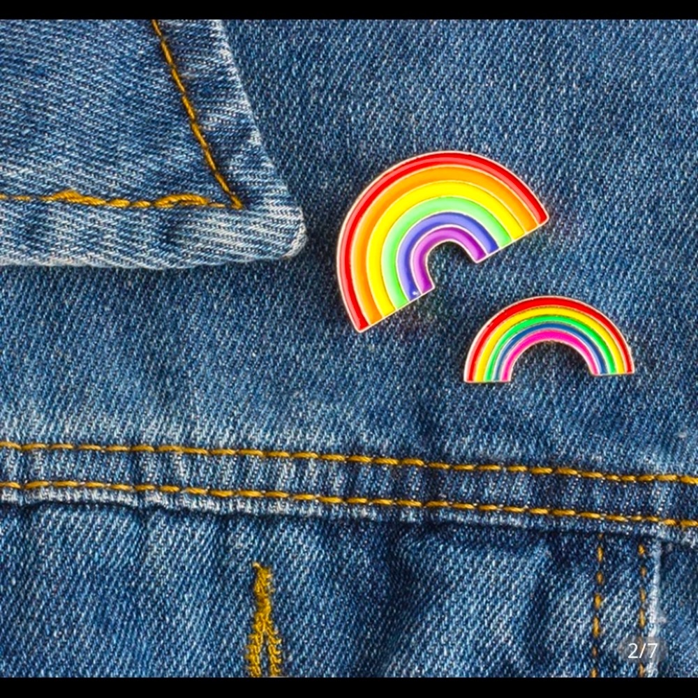 Single Large Pride Rainbow Pin